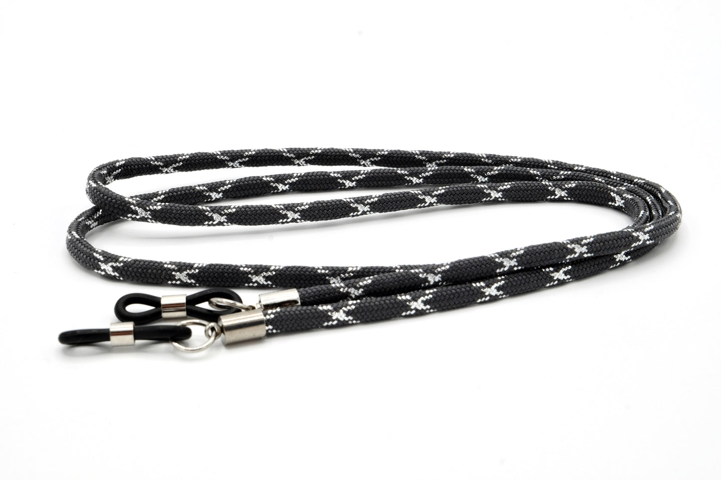 Brillenband 3,8mm Grau Silber Glitter