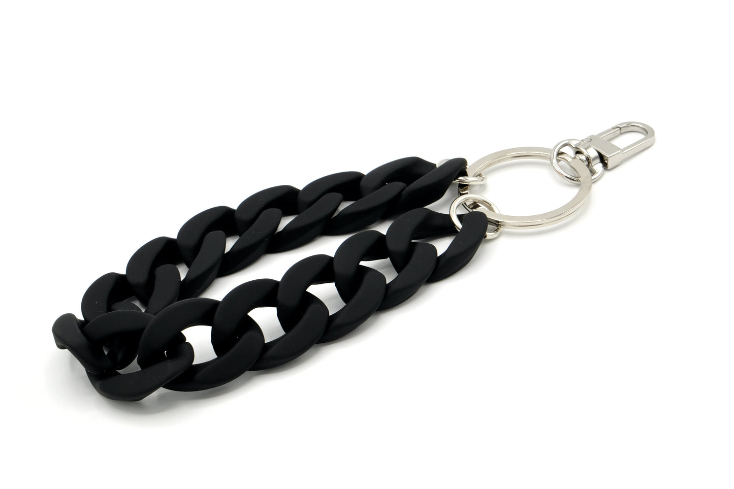 Schlüsselanhänger mit Karabiner "RUBBER EDITION" Schwarz