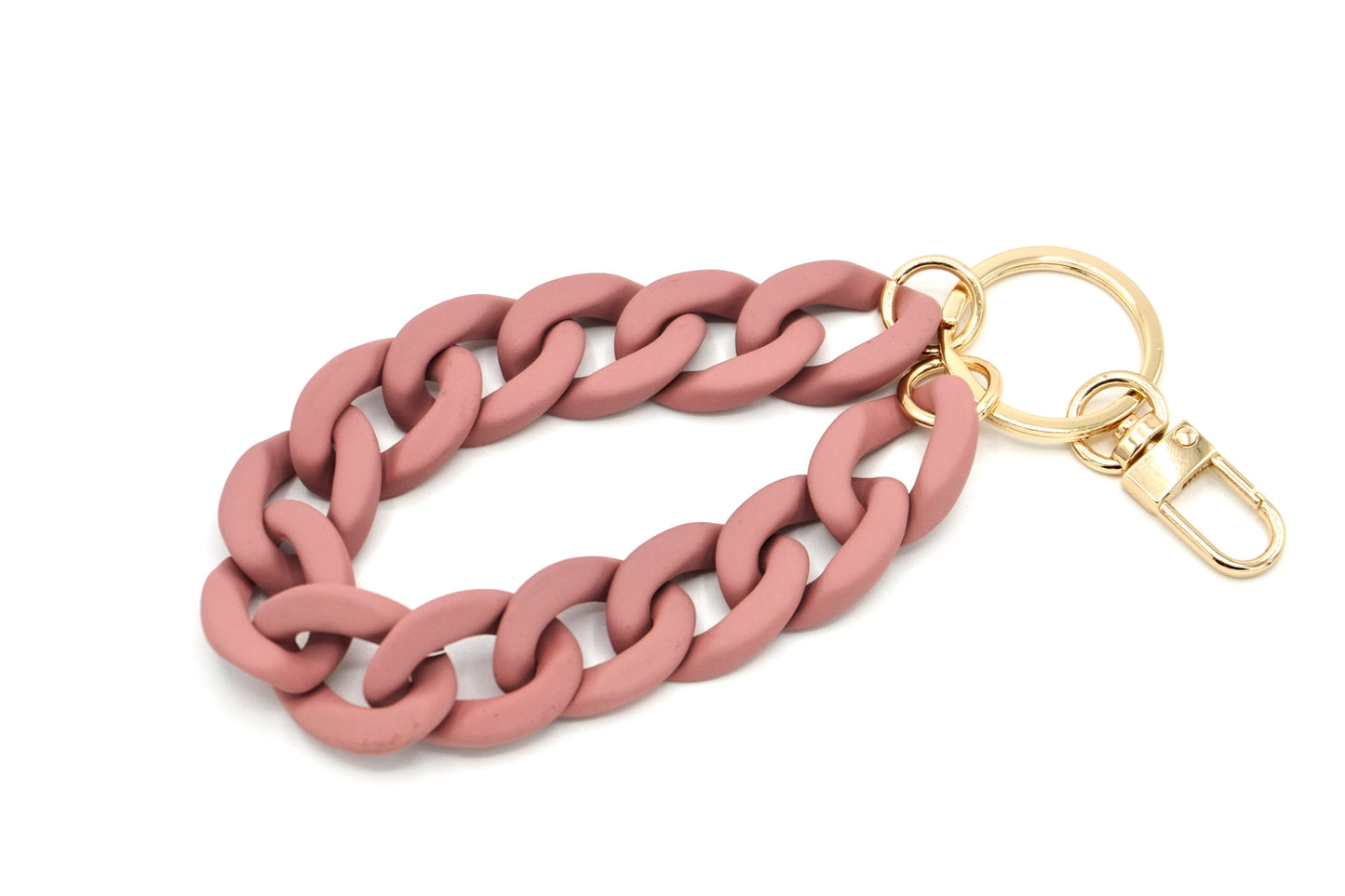 Schlüsselanhänger mit Karabiner "RUBBER EDITION" Altrosa