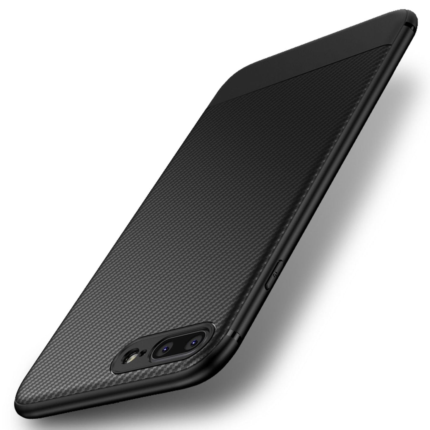 NALIA Hülle Vortex Carbon - Kompatibel iPhone 8 Plus und 7 Plus, DünnTPU, Mattes Carbonlook