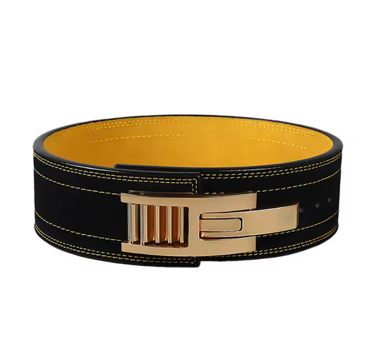 Curea de haltere din piele cu închidere rapidă