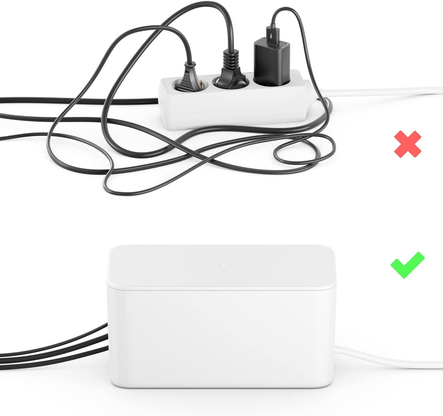 Cutie de gestionare a cablurilor, organizator de cabluri pentru depozitare sigură și ordonată