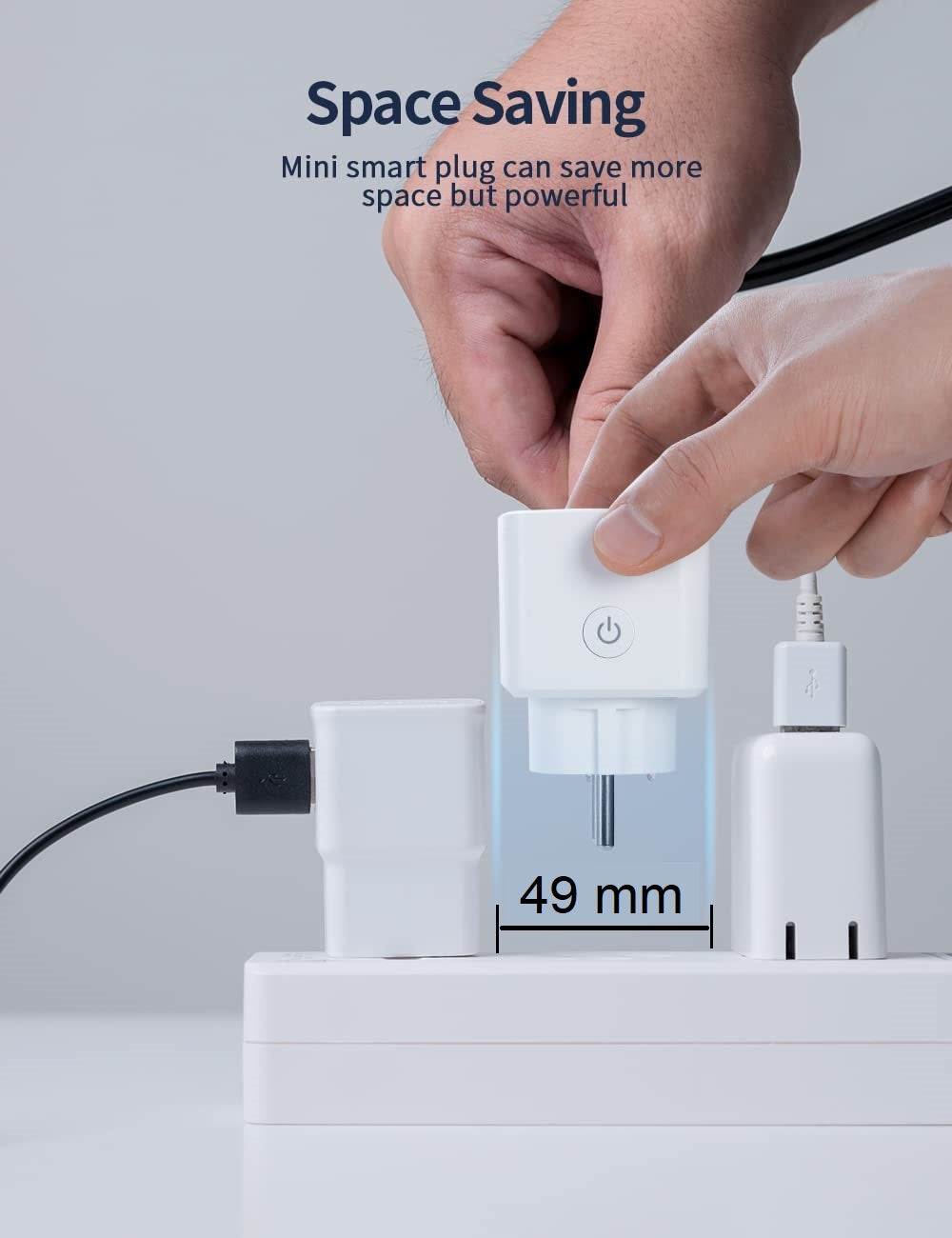 Priză inteligentă DREIKS cu control prin aplicație - 16A 230V compactă
