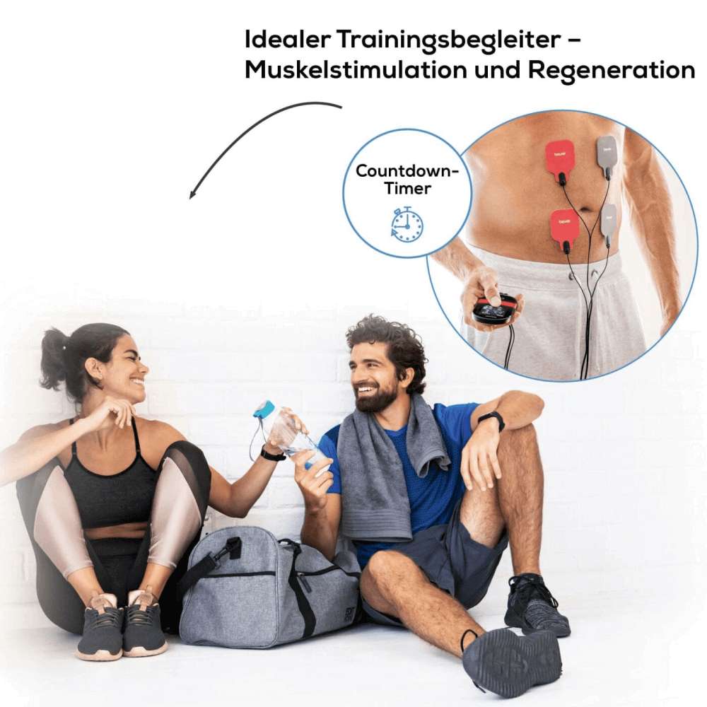 Beurer EM 59 – Heat digitales TENS/EMS Gerät inklusive GRATIS Gelpads