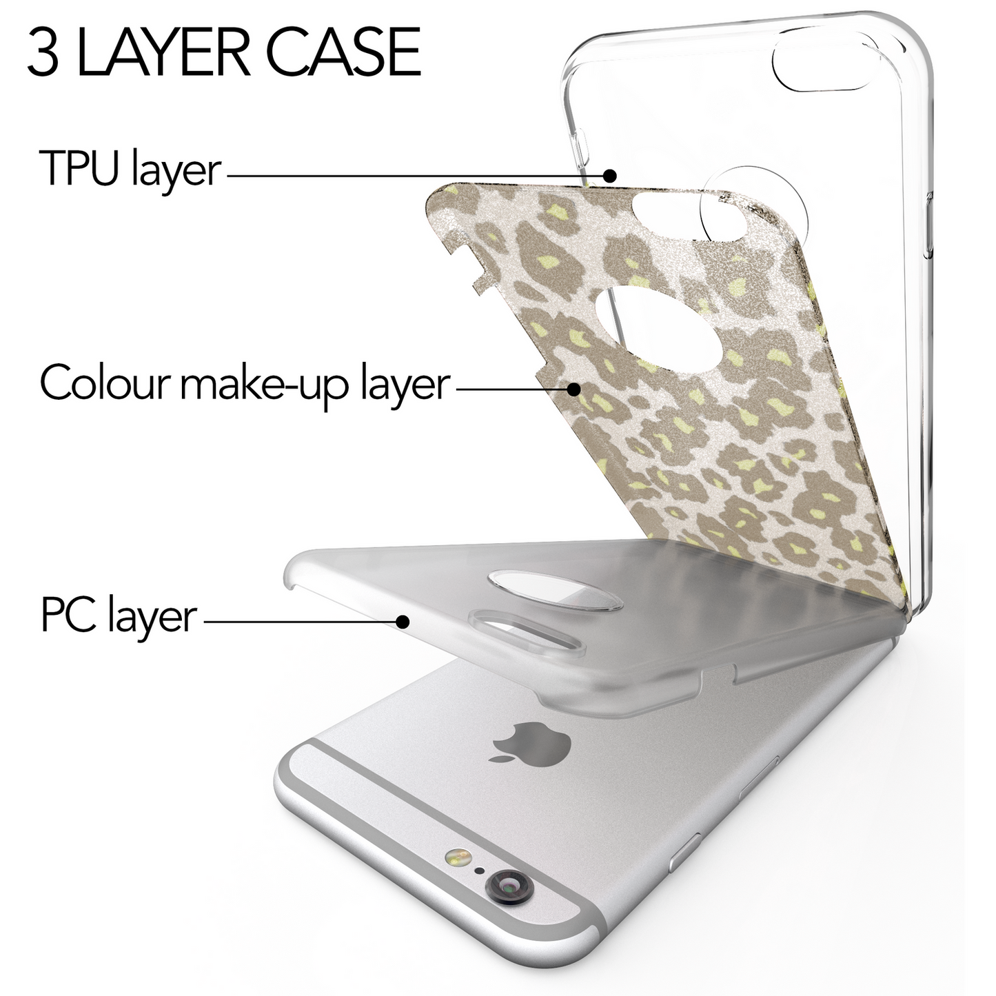 NALIA IPhone 6 6S Hülle Glitzer Leopard - Größe Passend Für IPhone 6/6S, Material Silikon TPU, Dünn