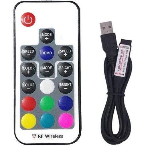 Telecomandă USB DREIKS RF - conexiune USB, rază de acțiune 360°, iluminare de fundal TV