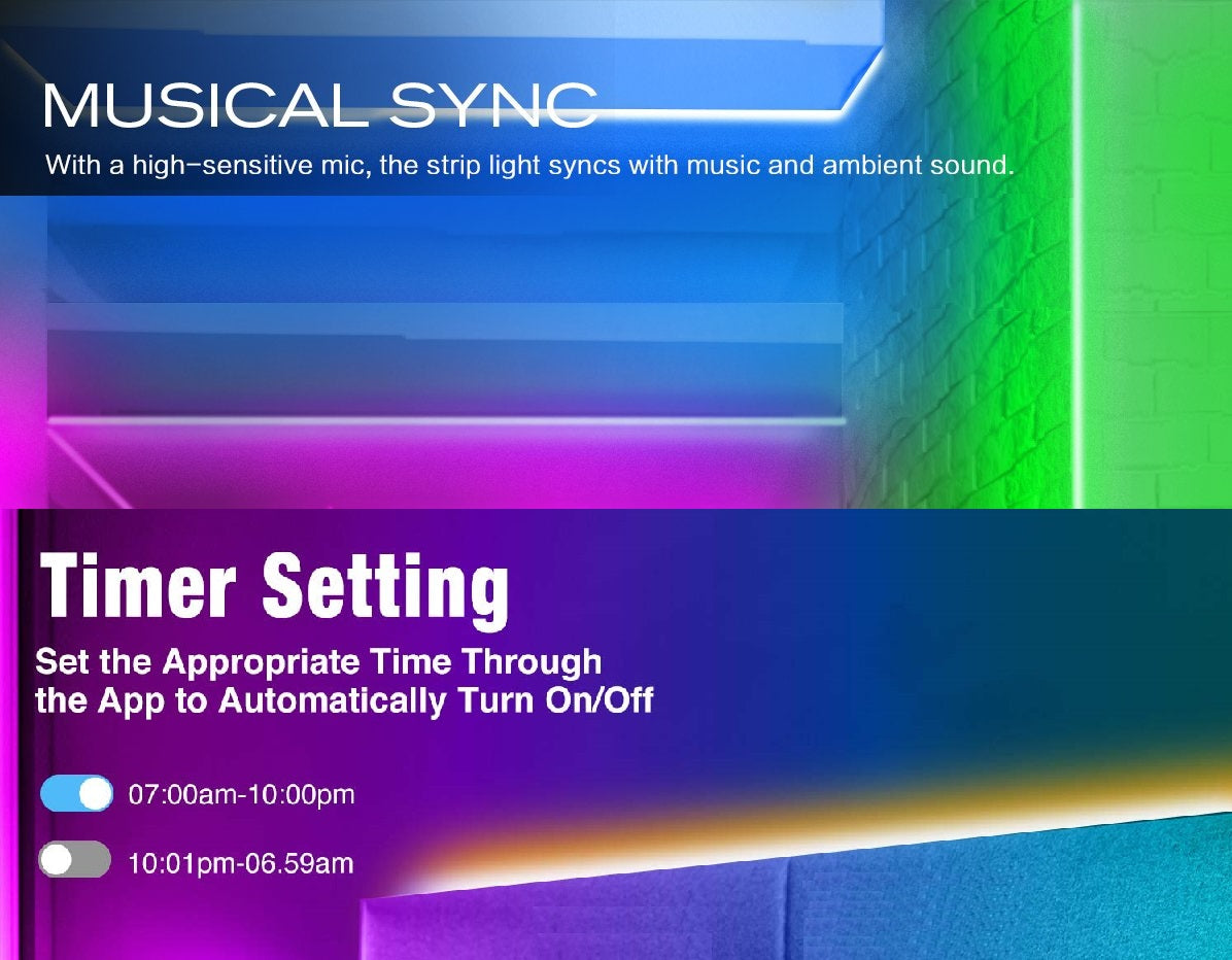 Bandă LED DREIKS SMD5050 controlată prin aplicație - lungime 5 m, 24 W