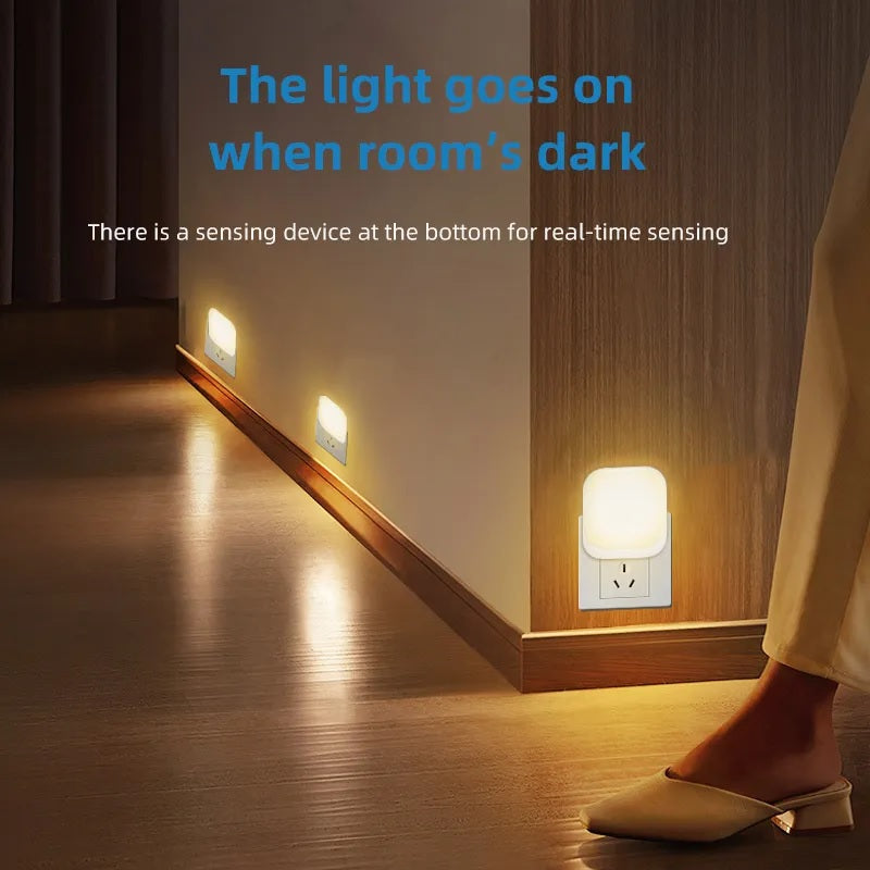 DREIKS Nachtlicht Steckdose Dämmerungssensor - 0,5W Leistung, 20 Lm, Kompakt 2 Stück