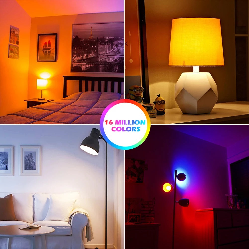 E14 Smart Glühbirne 5W LED Leuchten WiFi App Musik Alexa RGB Weiß Dimmbar