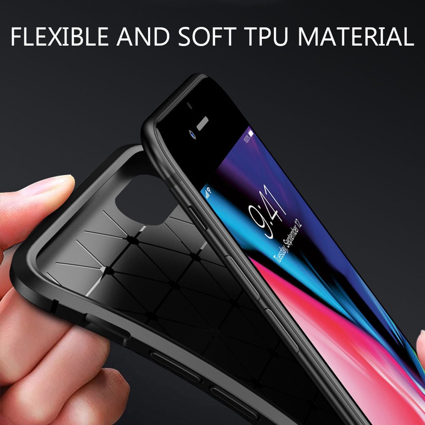 NALIA Handy Hülle Vortex Carbon Style Case - Kapazität N/A, Leistung N/A, Größe 5,5 Zoll