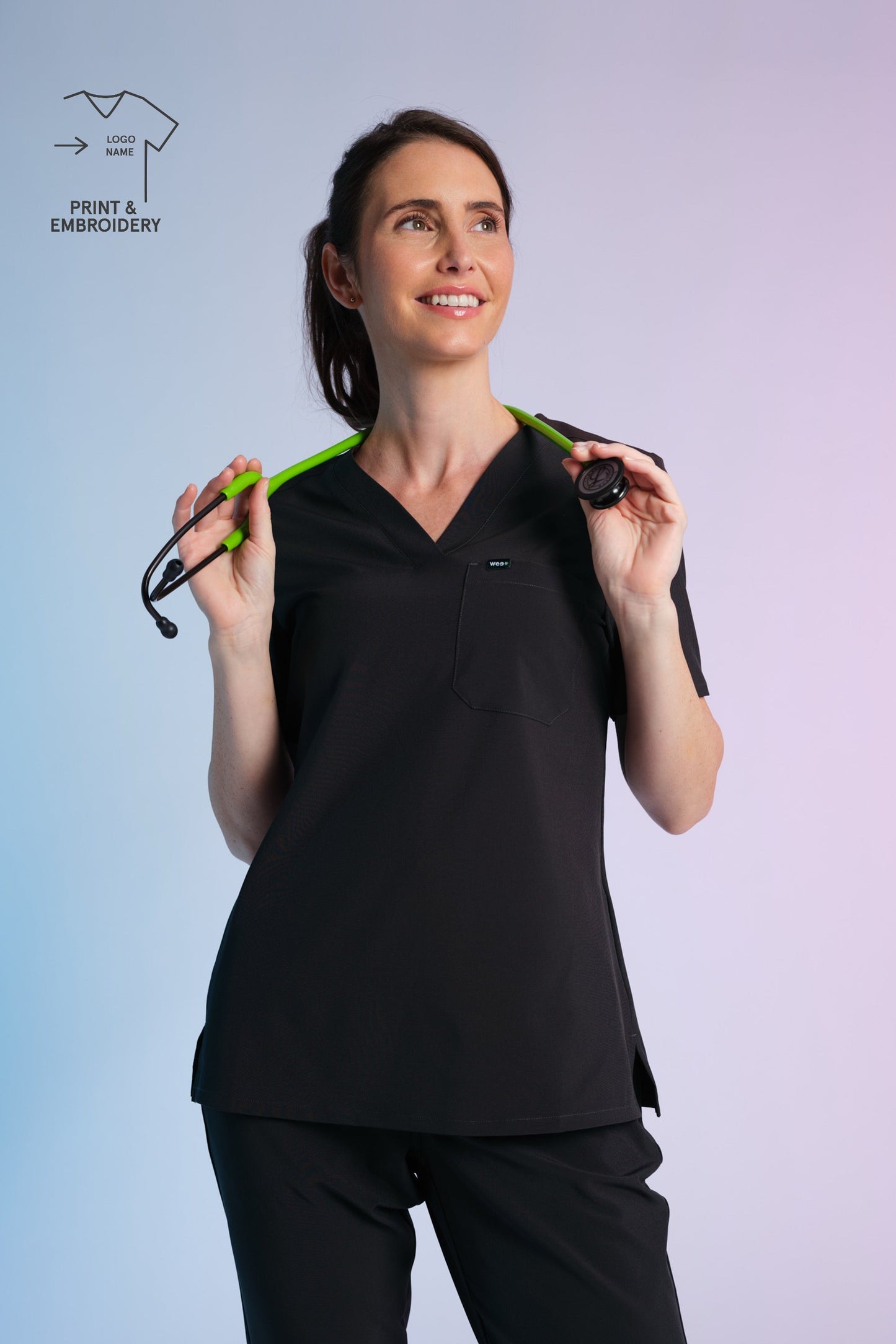 Aktywny peeling Top „Serena” – Czarny