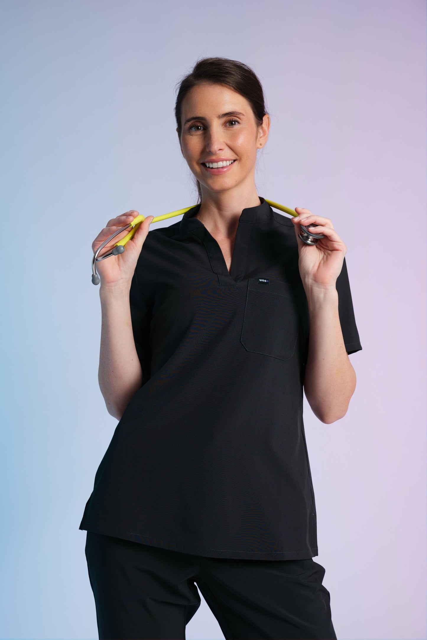 Active Scrub Top "Jackie" – Black