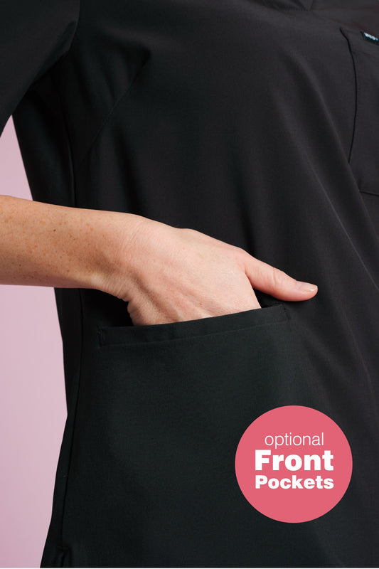 Active Scrub Top "Serena" – Black