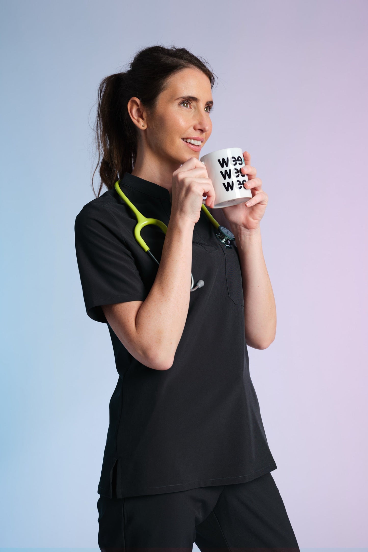 Active Scrub Top "Jackie" – Black