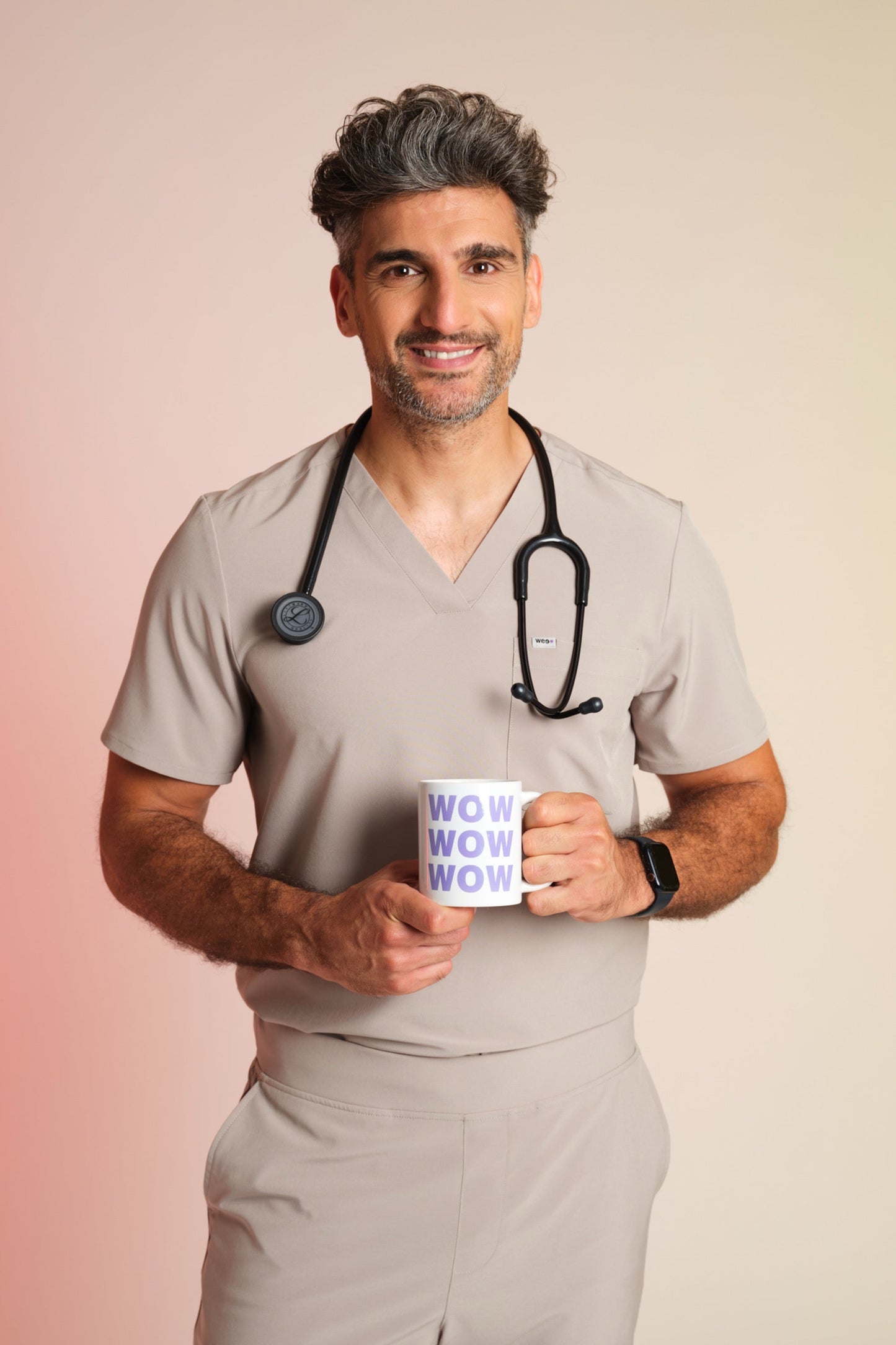 Active Scrub Top "Pete" – Beige