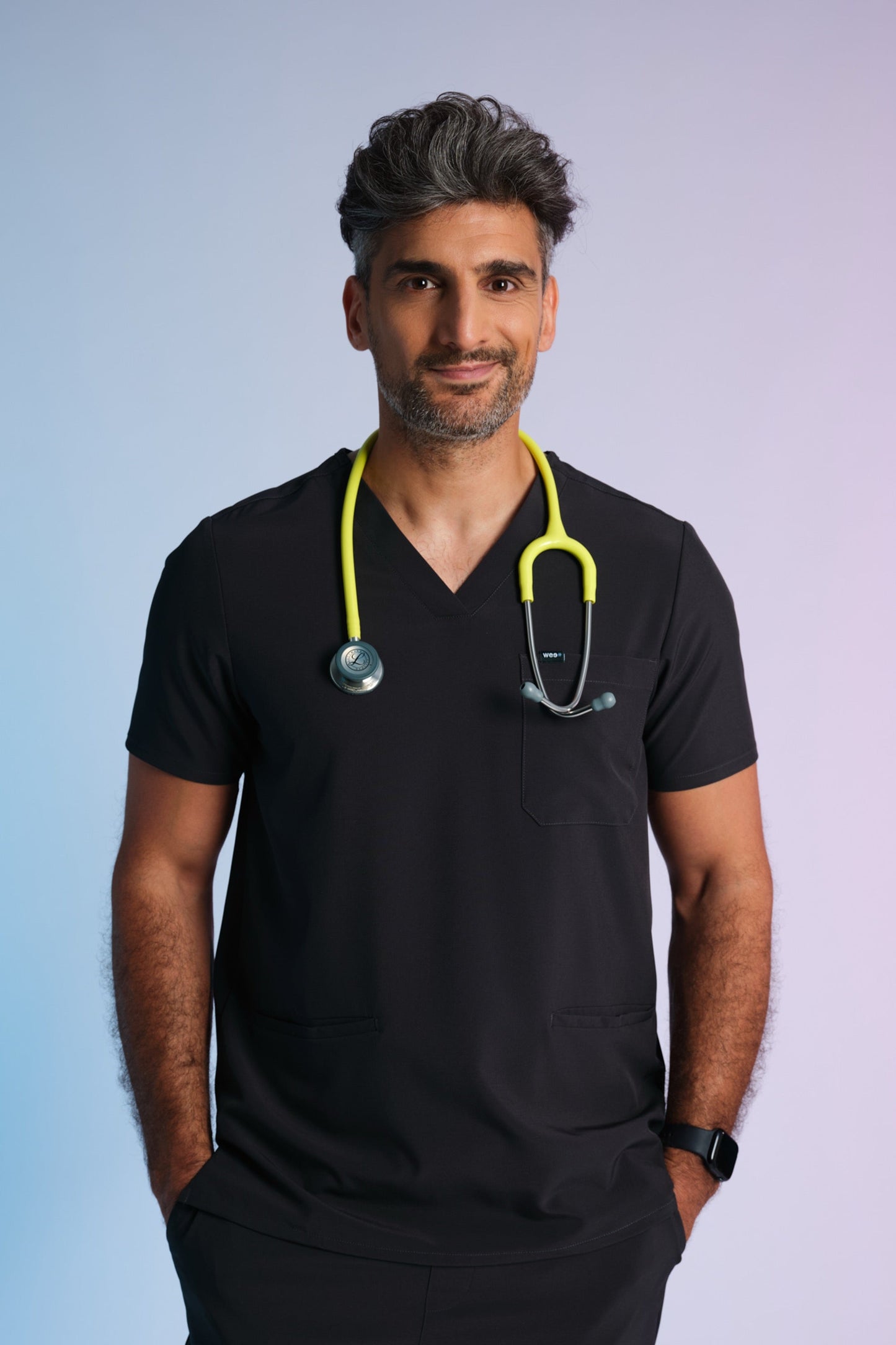 Active Scrub Top "Pete" – Black