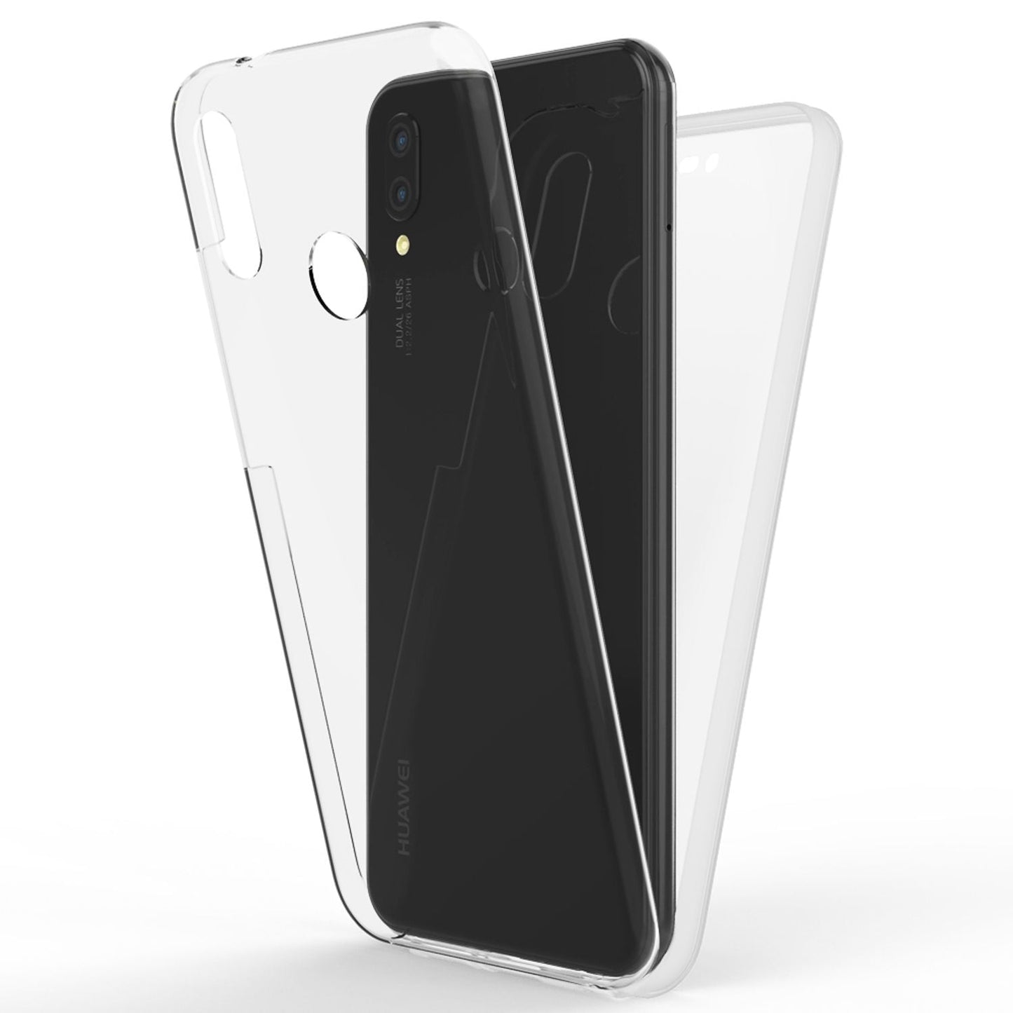 NALIA 360 Grad Handy Hülle Huawei P20 Lite - 360 Grad Rundumschutz, Transparente Rückseite, Voller Randschutz