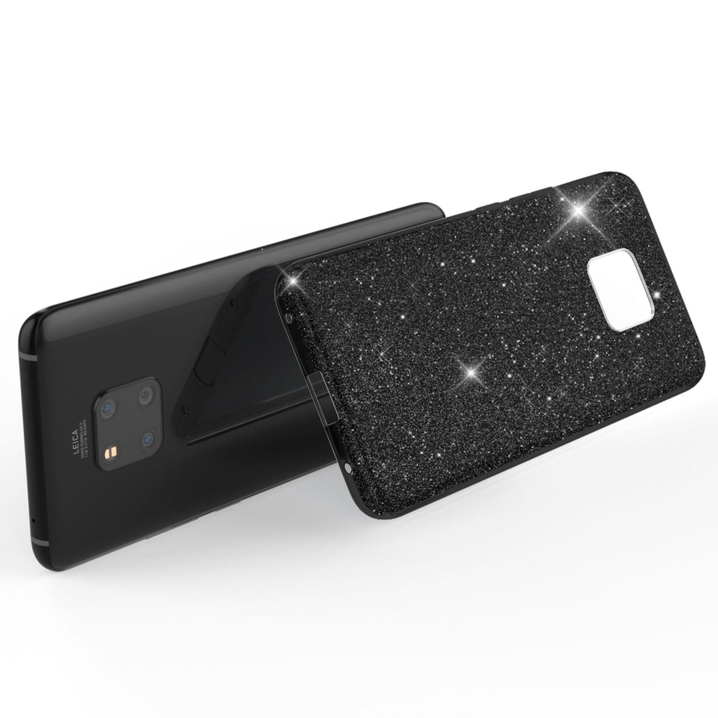 NALIA Handyhülle kompatibel mit Huawei Mate20 Pro, Glitzer Case Back Cover
