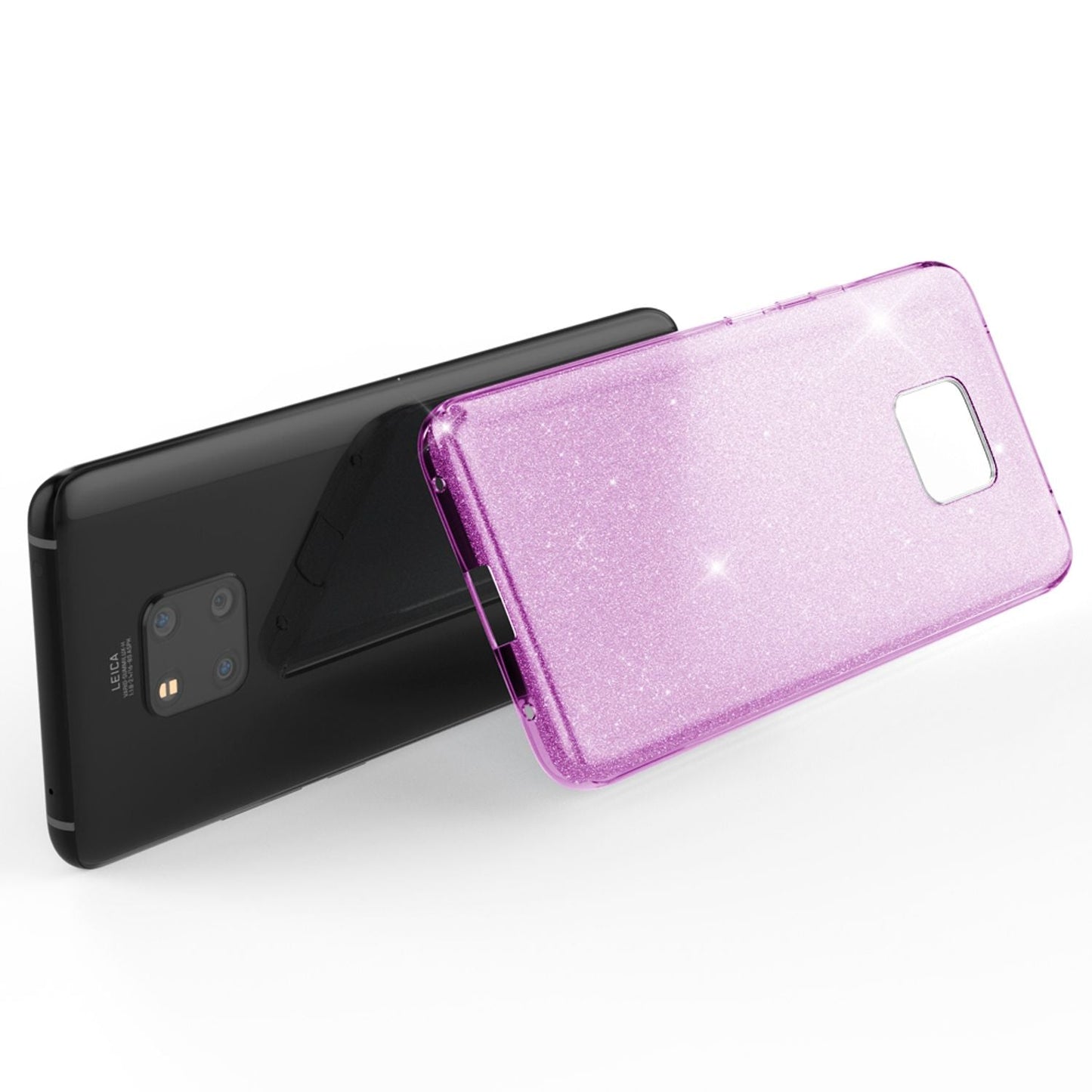 NALIA Handyhülle kompatibel mit Huawei Mate20 Pro, Glitzer Case Back Cover