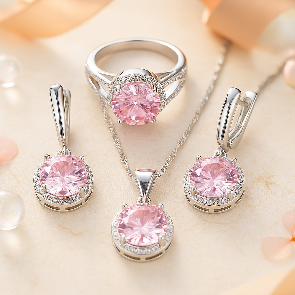 SilberSchmuckset Filigrane Halskette - Länge 45 cm, 925 Silber, NF