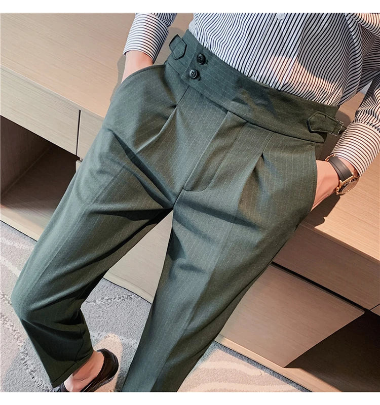 MYAZHOU Slim Fit Hose Hohe Taille - Polyester S-XXL