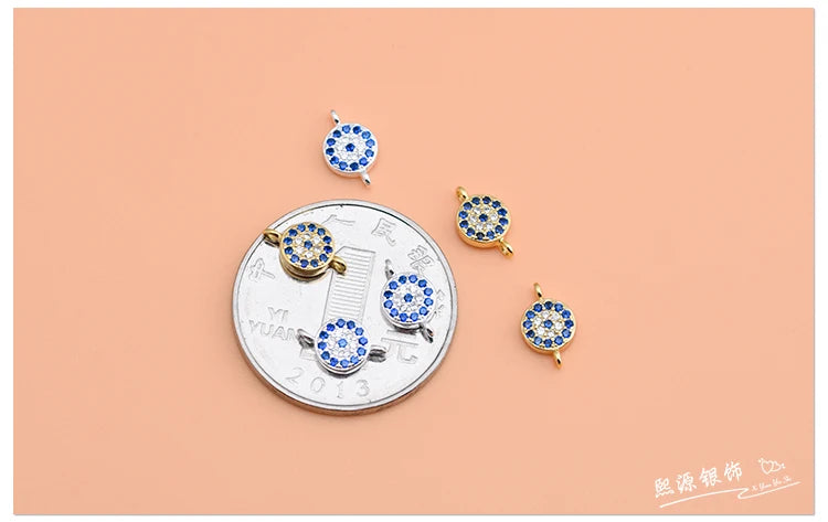 FineFashion DZ106 Blaue Zirkonia Doppelring - 925 10mm
