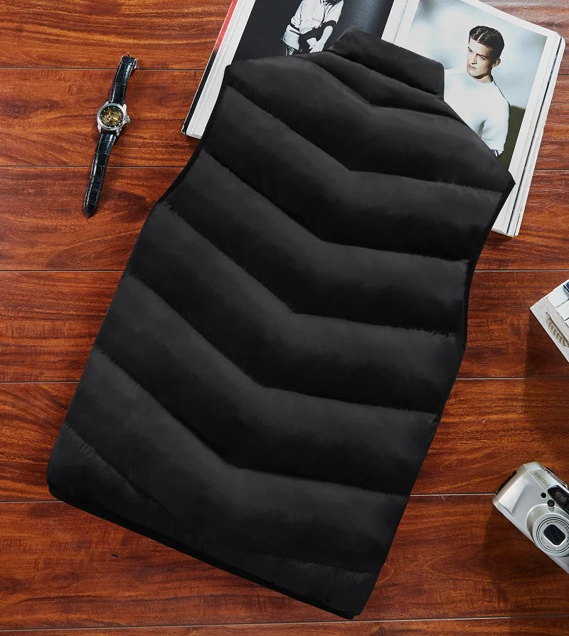 FAVOCENTCN Thermische Ärmellose Weste - Kapazität 2 Taschen, Leistung 2 Stufen, Größe XL