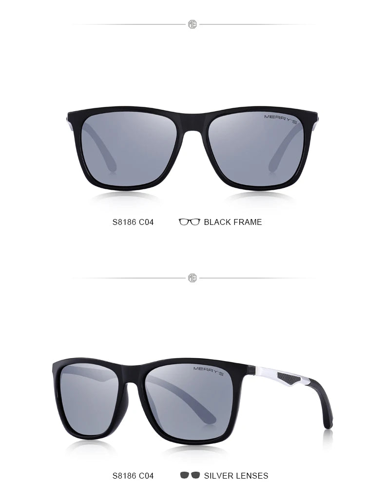 MERRYS DESIGN Herren HD Polarisierte Sonnenbrille Sport Angeln Augenschutz Aluminium Legierung Bügel UV400 Schutz S8186