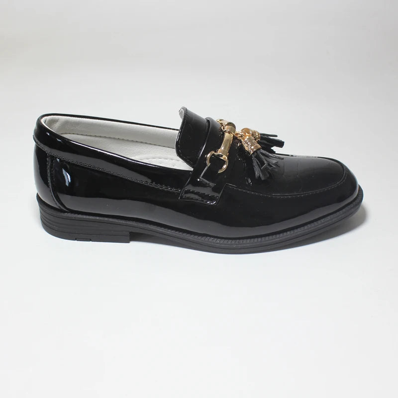 Neu Jungen Schuhe Rund Zehe 2025 - Quasten Casual Slip On Loafers Kinder - Smart Spanisch Page Boy Hochzeit Dress Formal Weich Gummi Sohle Flats