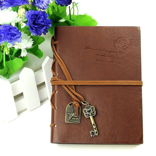 Pu Cover Journal Classic Retro Notebook Vintage PU Cover String Key Bound Blank Notebook Notepad Vintage Note Padss