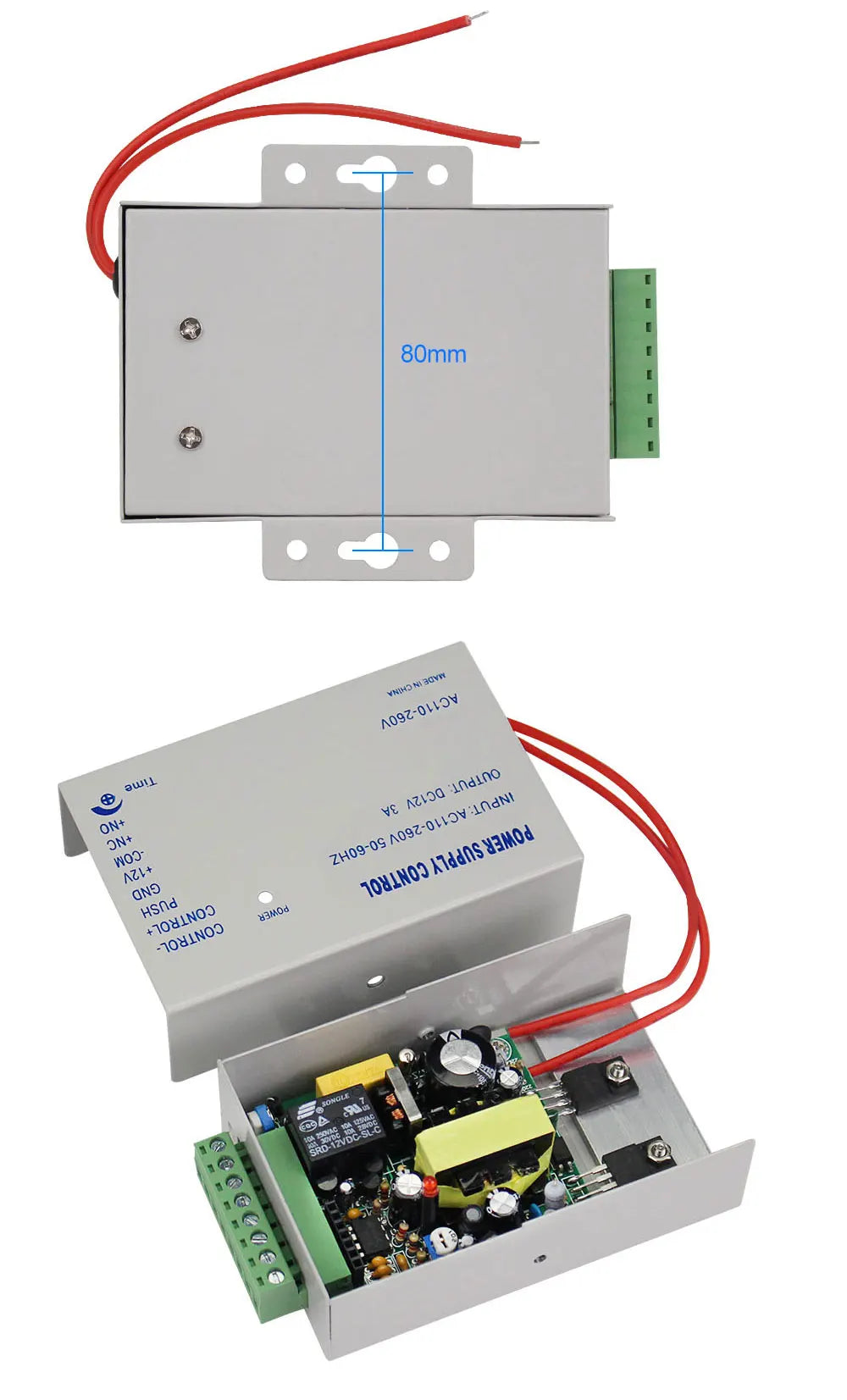 Netzteil 2025: DC12V 3A New Access Control System Power Supply Switch - AC AC110V-260V Input Time Delay Door Locks Video Intercom System K80 Collection