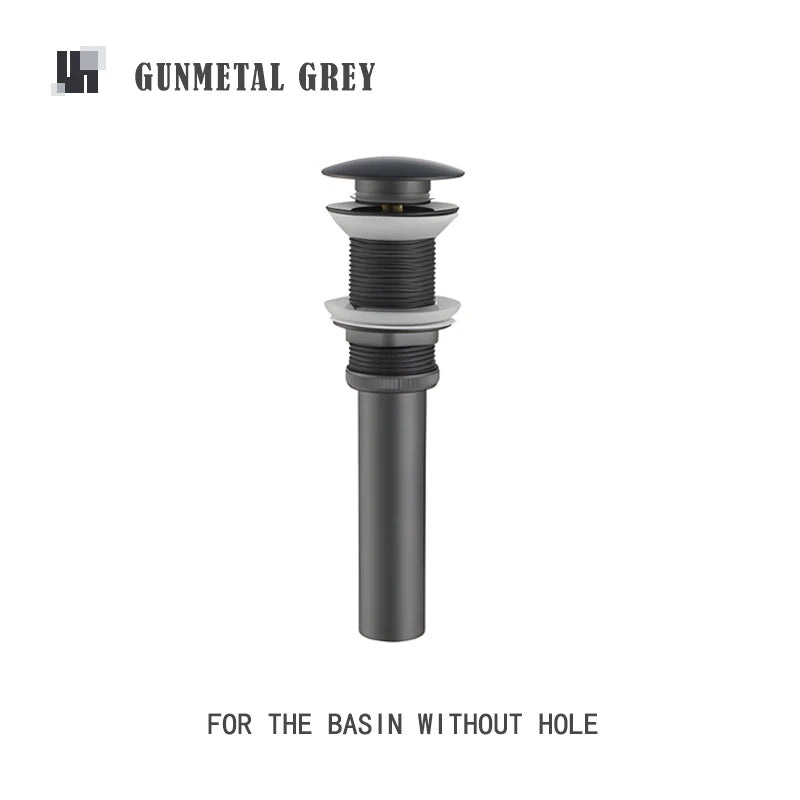 bonderis Pop Up Drain Matt Schwarz - Messing, ohne Überlauf