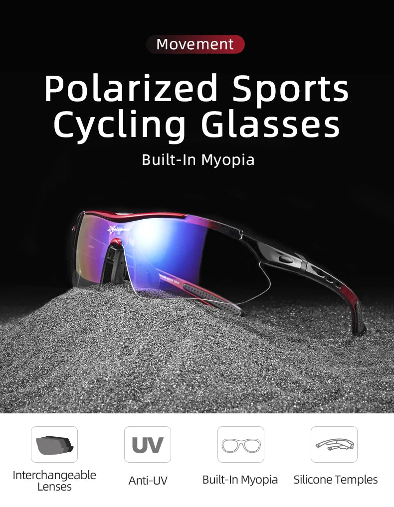 ROCKBROS Radfahren Polarisiert Brille Fahrrad Sonnenbrille Outdoor Sport Sonnenbrille MTB PC Schutzbrille Augenschutz 5/3 Linsen Fahrrad Zubehör