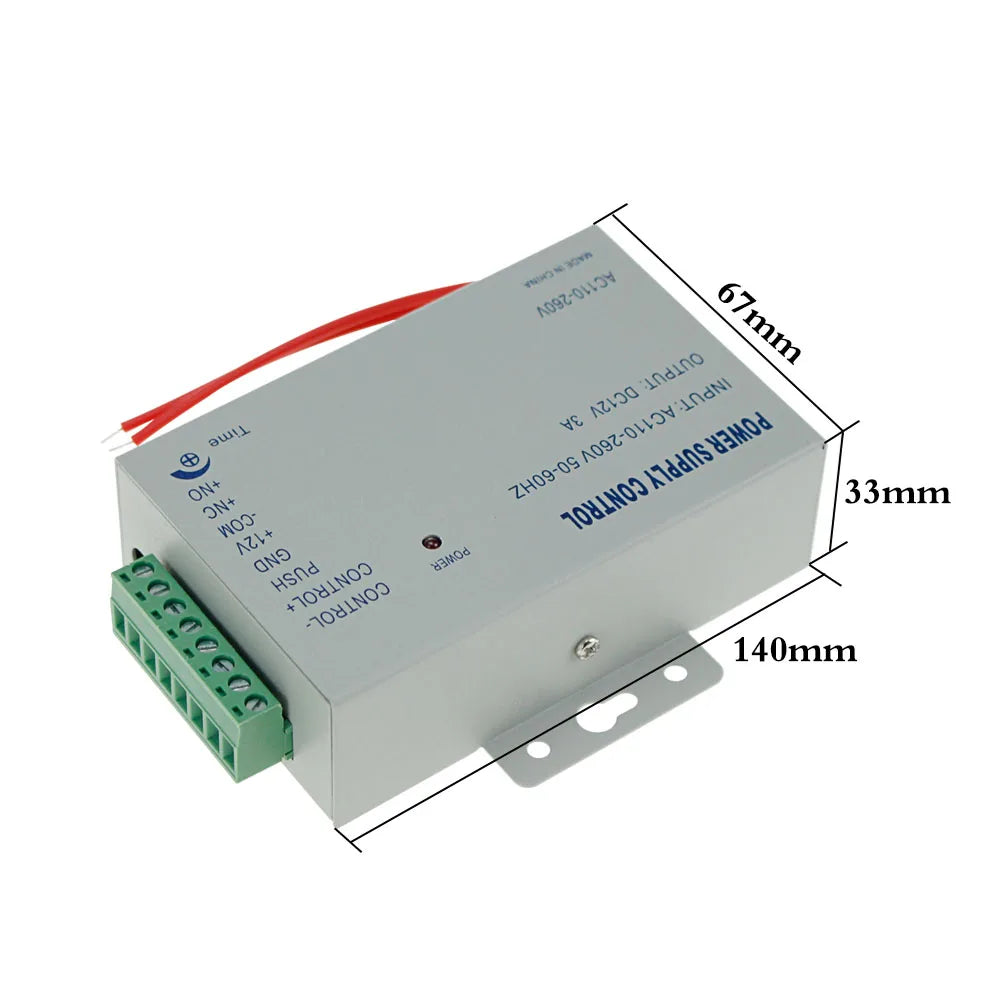 Netzteil 2025: DC12V 3A New Access Control System Power Supply Switch - AC AC110V-260V Input Time Delay Door Locks Video Intercom System K80 Collection