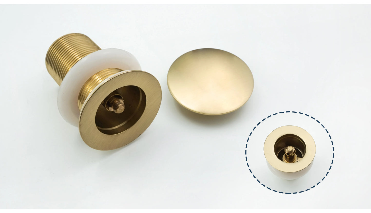 bonderis Pop Up Drain Matt Schwarz - Messing, ohne Überlauf