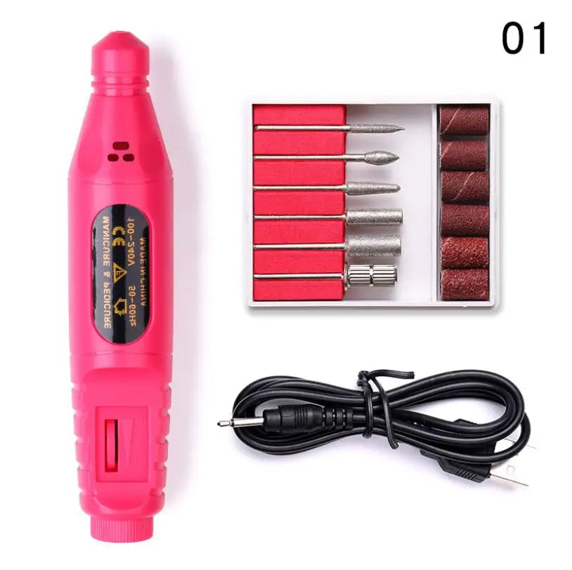 Manicures Set UV LED Lamp Dryer With 12/6 pcs Nail Set Gel Polish Kit Soak Off Manicure Tools Set electric Nail drill Nail Tools