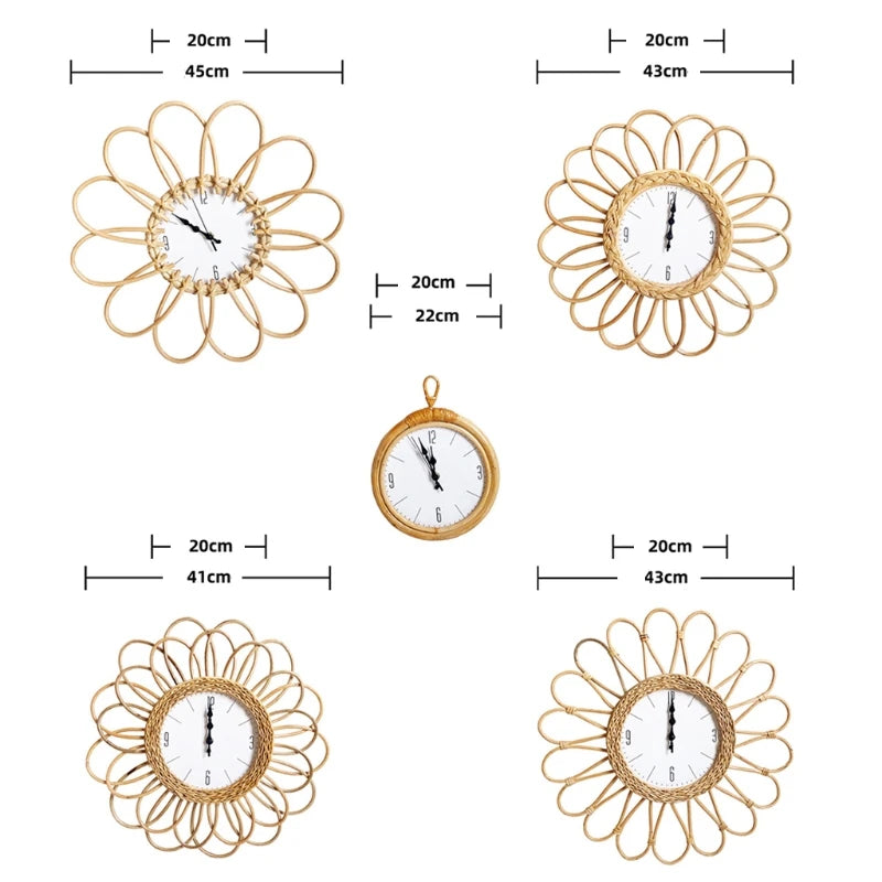Rattan-Wanduhr 2025: Handwoven DIY-Design - Natural Home Collection