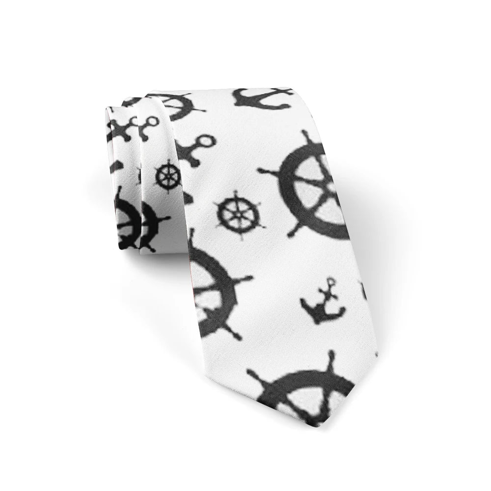 Men's Fashion Plaid Ties 8cm Black Creative Novelty Necktie 3D Printed Tie For Men Funny Party Wedding Accessories