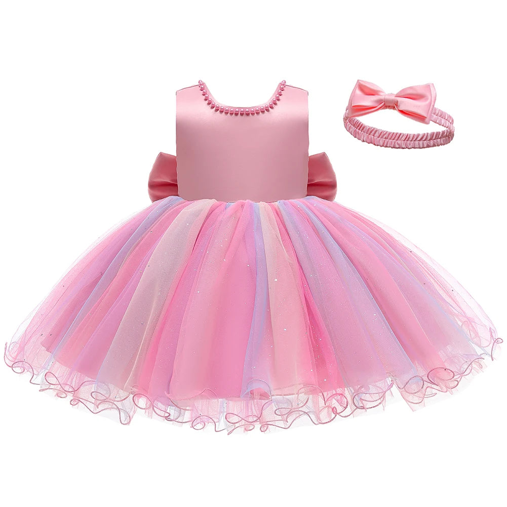 Newborn Dress For Girls Kids Summer Dresses Baby Girls 1st Birthday Wedding Princess Dress For Bridesmaids Infant Vestidos