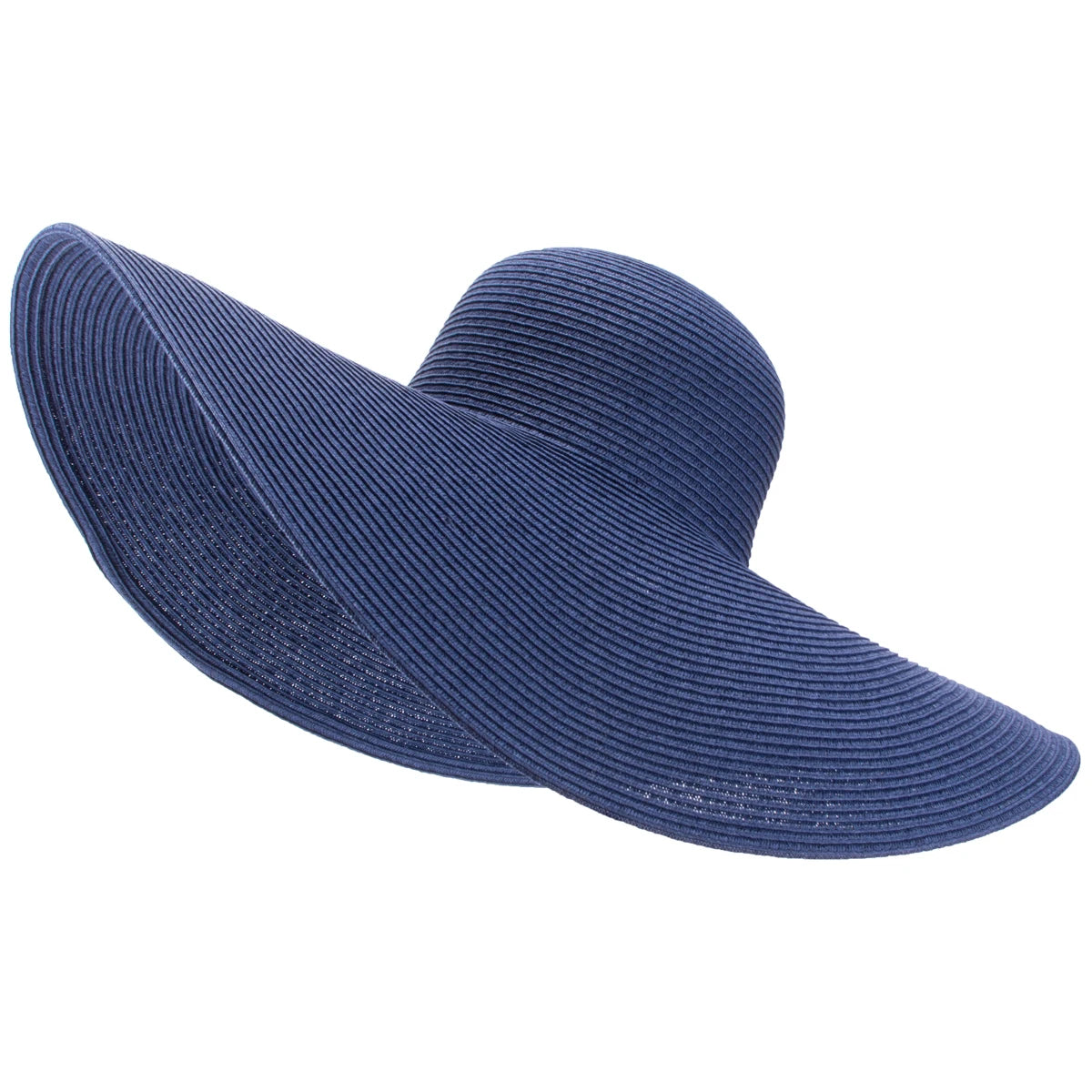 Lawliet 7.1''/18cm Faltbar Übergroß Riesig Breite Krempe Sonne Strand Stroh Hüte Hochzeit Damen Floppy Party Elegant A330