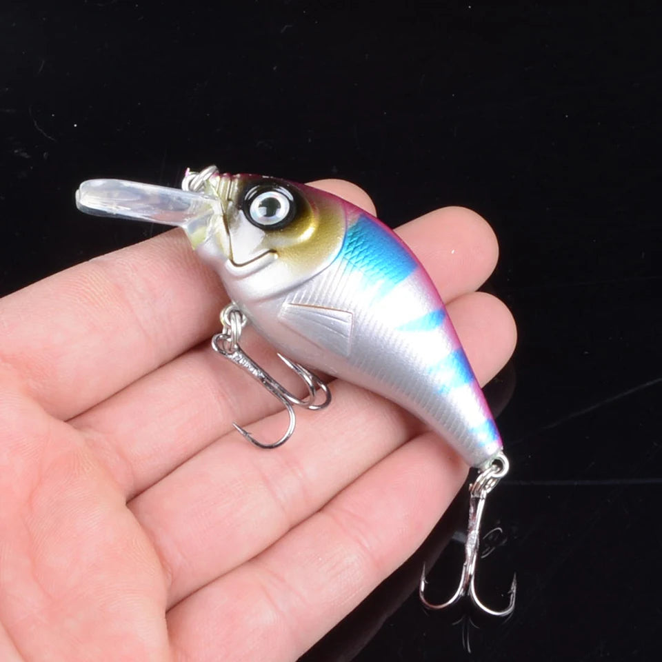 TQEXSZ Minnow Sinkend - 7,5cm 10,2g 3D Augen Wobbler