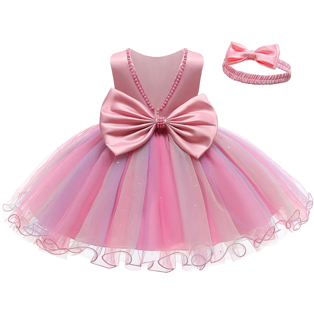 Newborn Dress For Girls Kids Summer Dresses Baby Girls 1st Birthday Wedding Princess Dress For Bridesmaids Infant Vestidos