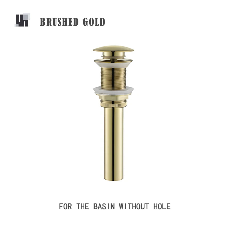 bonderis Pop Up Drain Matt Schwarz - Messing, ohne Überlauf