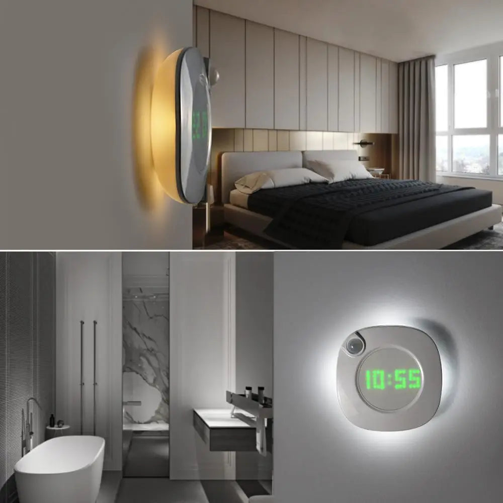 Smart-Wanduhr 2025: LED-Night-Light Motion-Sensor - USB Rechargeable Collection
