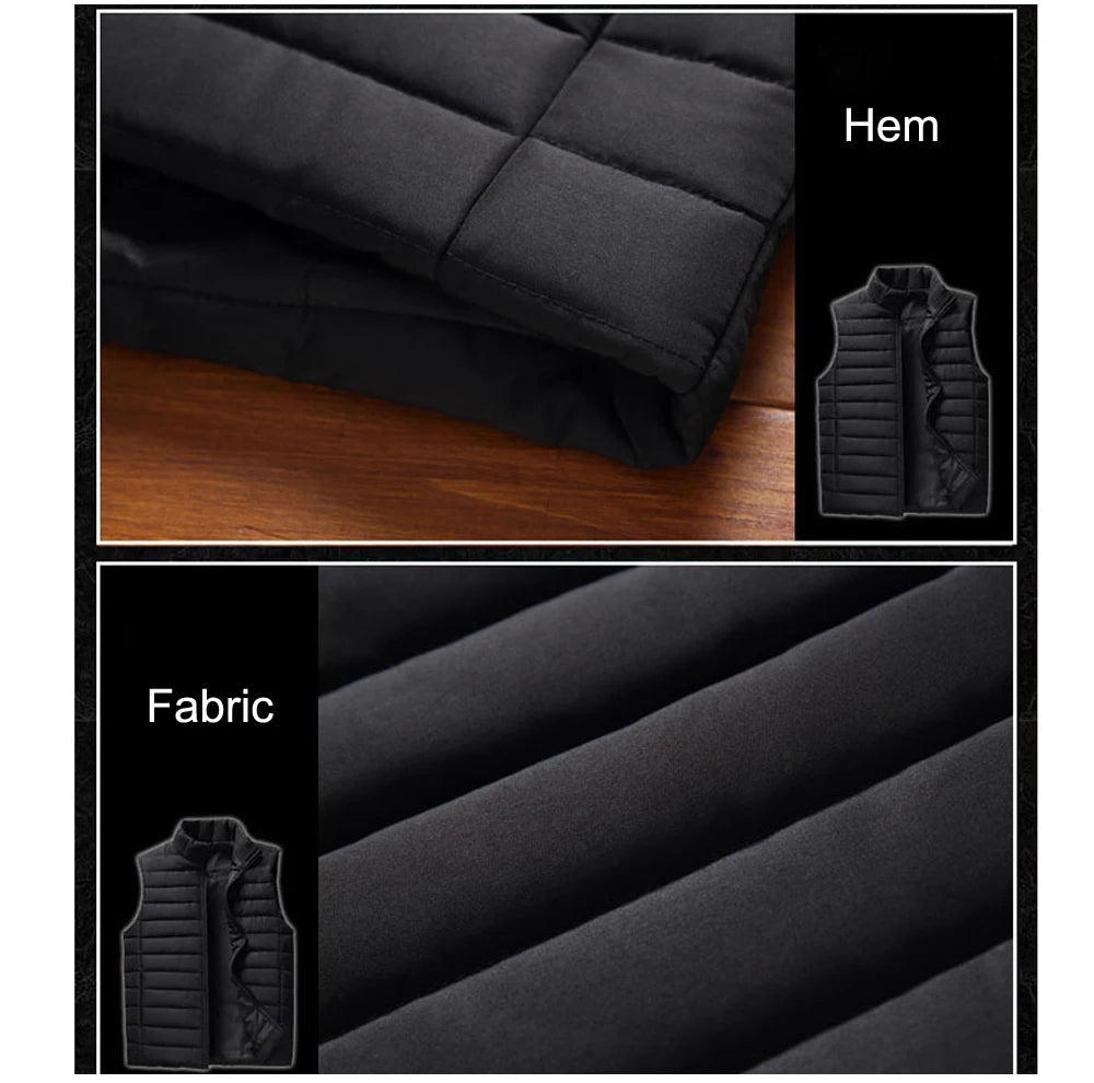 Aiwetin Weste Stehkragen Warm - Baumwolle, 5XL, Kurz