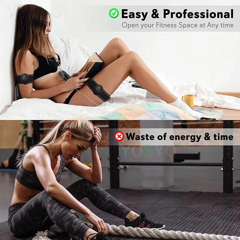 EMS Drahtlos Muskel Stimulator Trainer Smart Fitness Bauch Training Elektrisch Gewichtsverlust Aufkleber Körper Schlankheit Massagegerät