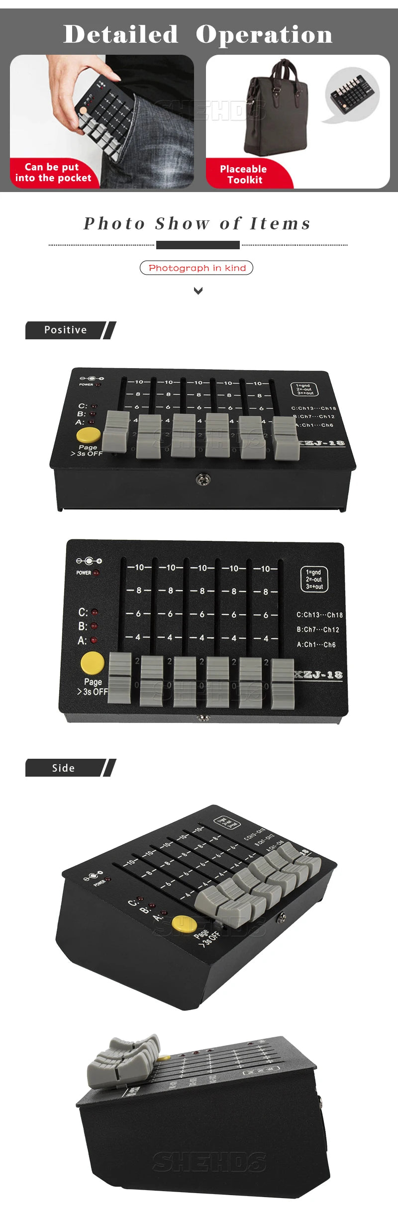 DMX SHEHDS 1024 Controller/192 Console Für Par Lighting Moving Head Light Internationaler Standard DJ Disco Hochzeiten Konzerte