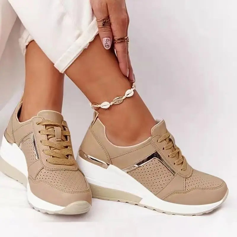 ZX12176 Plateausneaker Mit Reißverschluss - Gummi 3cm