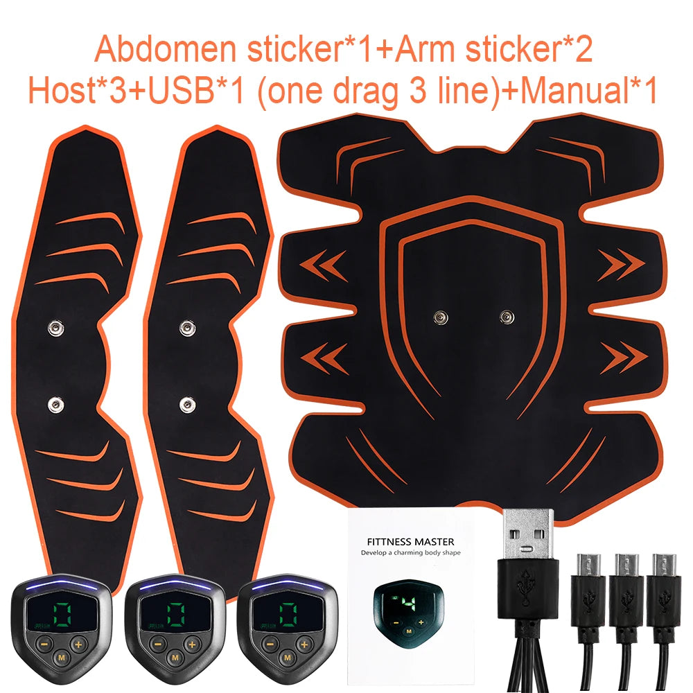 Electric Muscle Stimulator EMS Abdominal Hip Trainer  Fitness Training Home Gym Body Slimming Waist Trainer Loss Massager
