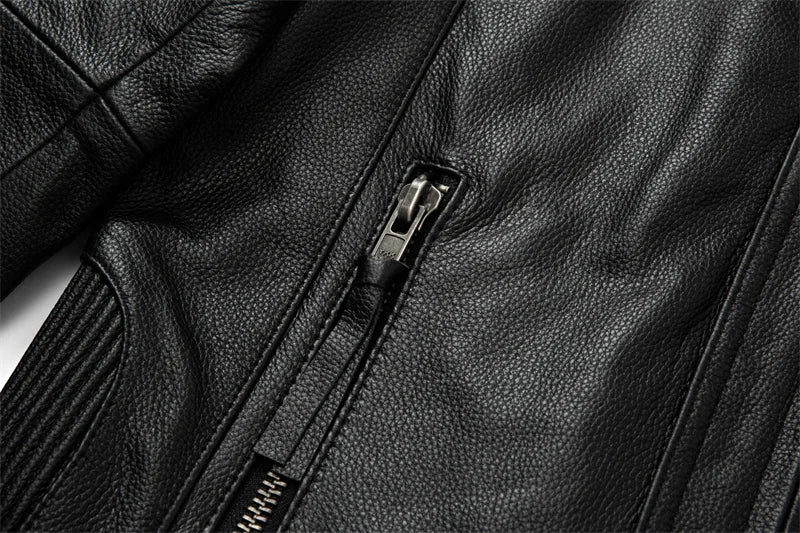 BikerX Milano Lederjacke Vintage Biker - Rindsleder L
